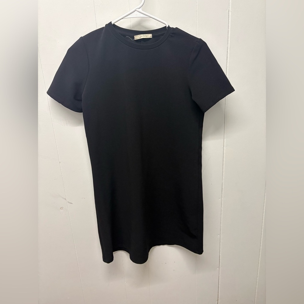 Zara Black Mini T-Shirt Dress